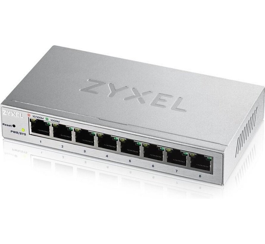Zyxel GS1200-8 Managed Gigabit Ethernet (10/100/1000) Zilver
