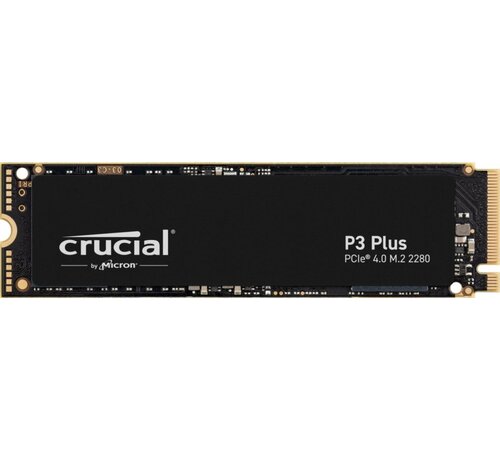 Crucial P3 Plus | 1TB NVMe SSD | M.2 | Gen4 | 5.000MB/s Lezen | 3.600MB/s Schrijven