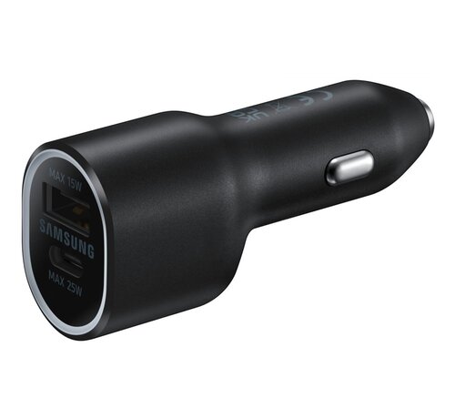 Samsung EP-L4020 | Autolader 25W USB-C & USB-A | Zwart