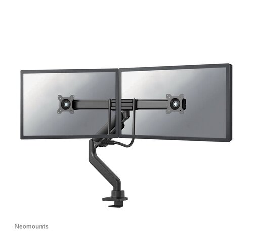 Newstar Neomounts  DS75-450BL2 | In Hoogte Verstelbare Monitor-bureaubeugel | Tot 32" | Max 8kg | VESA 100x100 | 2 Monitoren