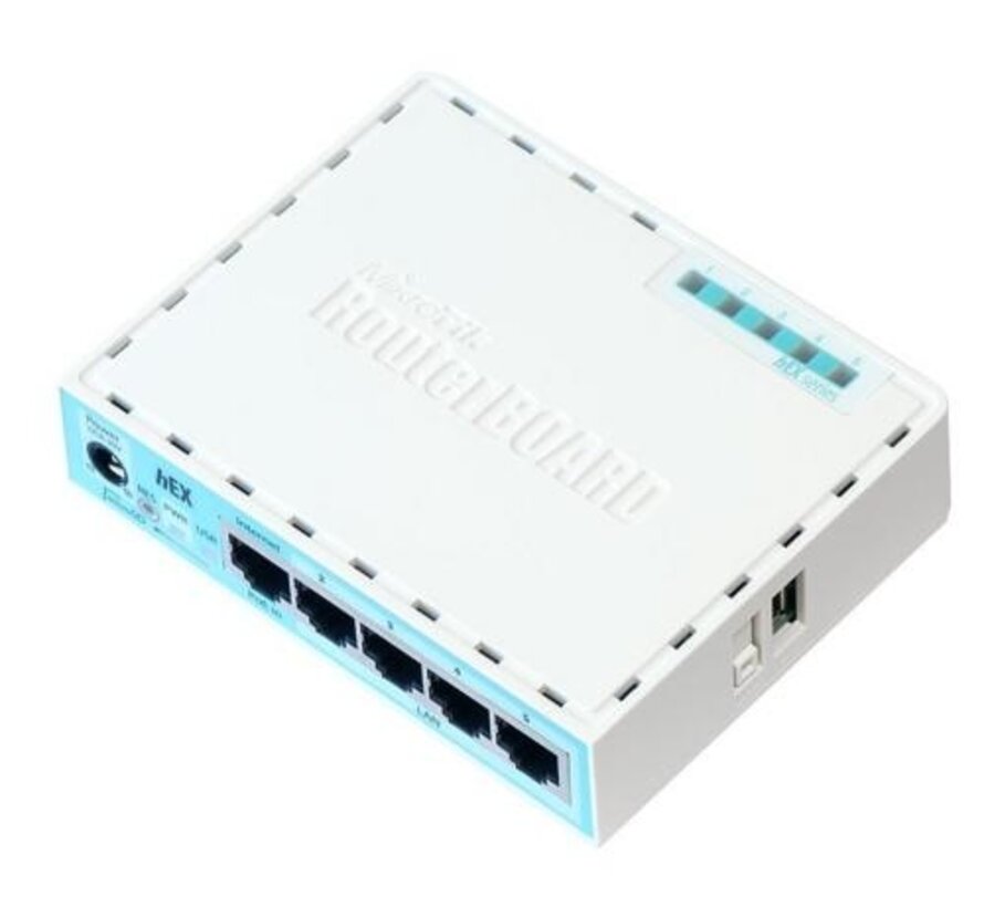 hEX RB750Gr3 | Ethernet LAN Router | 5× Gigabit | Dual-Core 880 MHz | 256 MB RAM | RouterOS L4
