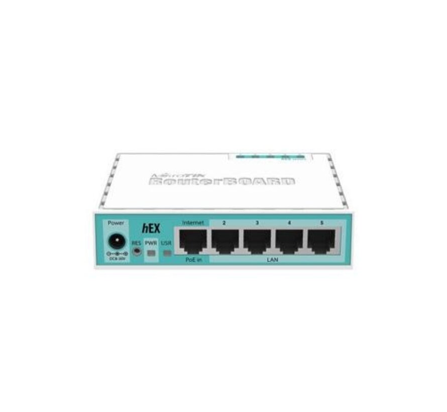 hEX RB750Gr3 | Ethernet LAN Router | 5× Gigabit | Dual-Core 880 MHz | 256 MB RAM | RouterOS L4