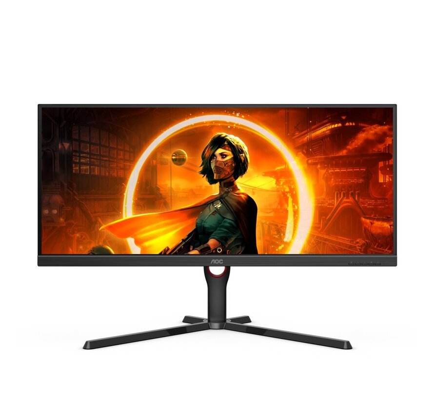 G3 U34G3XM/EU LED display 86,4 cm (34") 3440 x 1440 Pixels UltraWide Quad HD Zwart, Rood