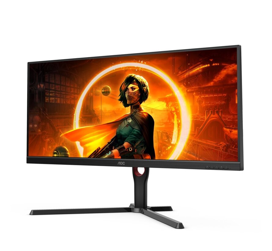 G3 U34G3XM/EU LED display 86,4 cm (34") 3440 x 1440 Pixels UltraWide Quad HD Zwart, Rood