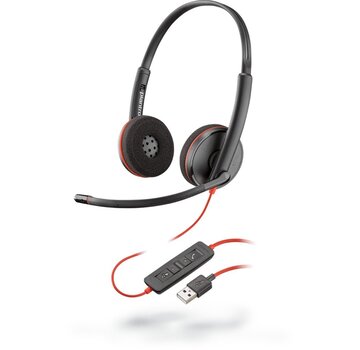 OEM Poly Blackwire C3220 | Bedrade On-ear Stereo Headset | USB-A | Zwart