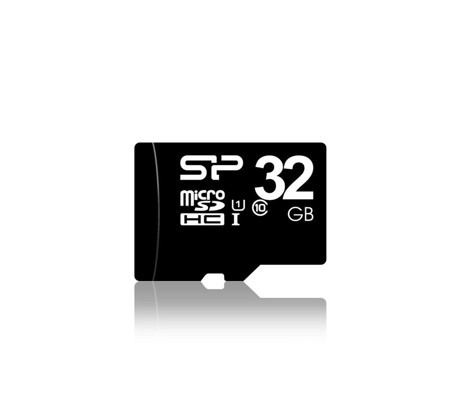 32GB MicroSDHC Class10 UHS-1 incl. SD-adapter Zwart