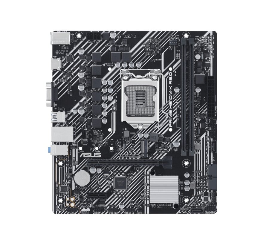 ASUS PRIME H510M-K R2.0 | Socket LGA 1200 | Intel H470 | 4xDDR4 | Micro-ATX | Moederbord
