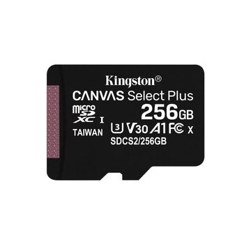 Kingston Canvas Select Plus | MicroSDXC | 256GB | Class 10 | UHS-I U1
