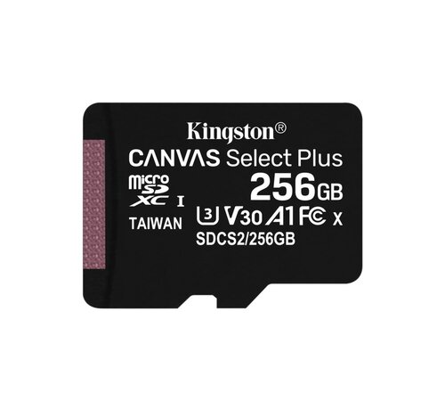 Kingston Canvas Select Plus | MicroSDXC | 256GB | Class 10 | UHS-I U1