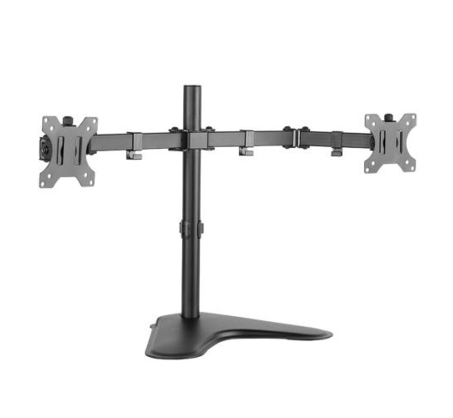 LogiLink BP0045 | Verstelbare Monitor-bureausteun | Tot 32" | Max 8kg | VESA 100x100 | 2 Monitoren