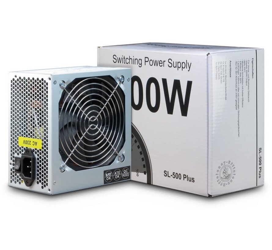 SL-500 Plus power supply unit 500 W 20+4 pin ATX ATX Zilver