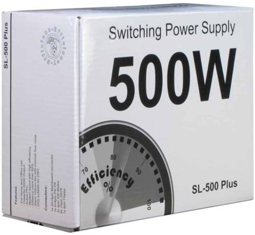 SL-500 Plus power supply unit 500 W 20+4 pin ATX ATX Zilver