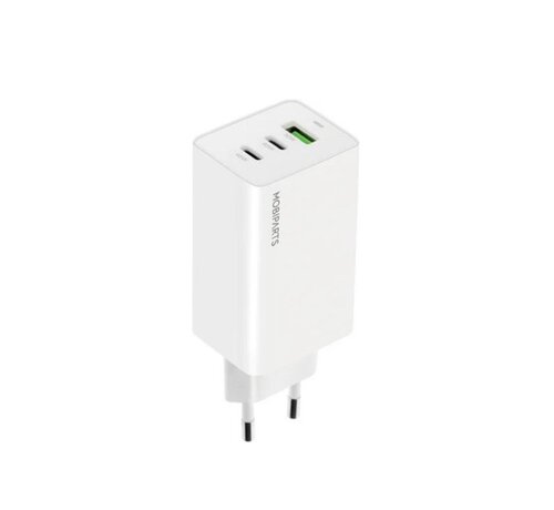 Mobiparts GaN Wall Charger USB-Cx2/USB-A3.0/QC 65W Wit