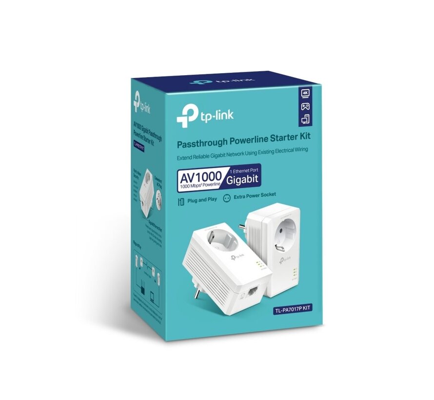 AV1000 | Powerline Adapter Set | 1000 Mbps | Gigabit Ethernet | Starter Kit