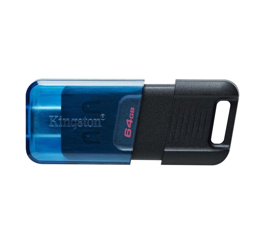 Technology DataTraveler 80 USB flash drive 64 GB USB Type-C 3.2 Gen 1 (3.1 Gen 1) Zwart, Blauw