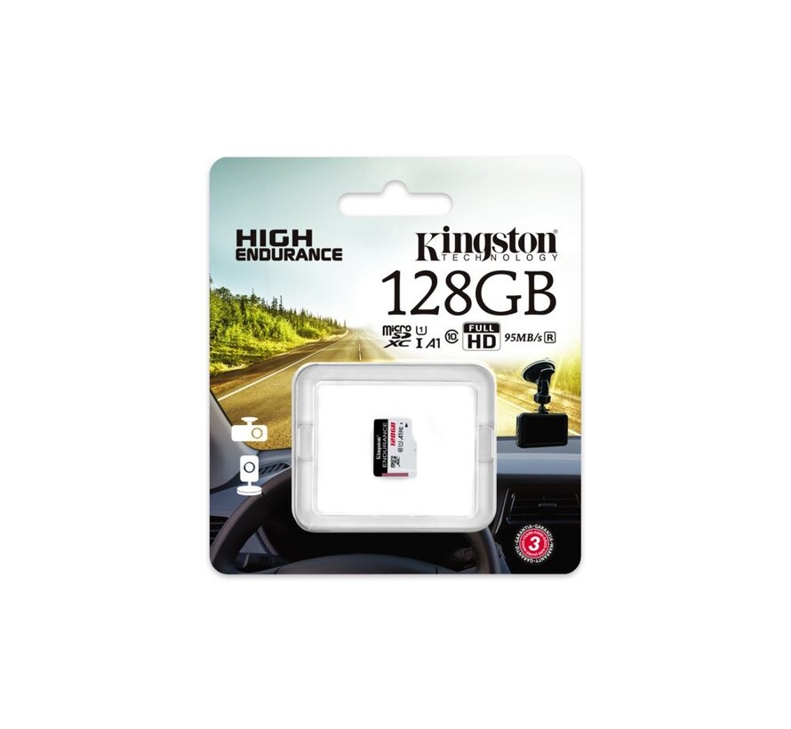 High Endurance | MicroSDXC | 128GB | Class 10 | UHS-I U1 | A1 | 95MB/s