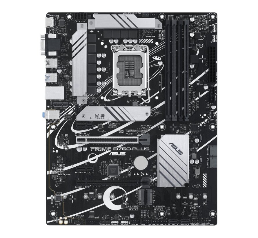 ASUS PRIME B760-PLUS | Socket LGA 1700 | Intel B760 | 4xDDR5 | ATX | Moederbord