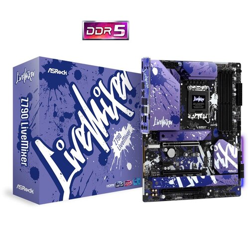 Asrock Z790 LiveMixer | Socket LGA 1700 | Intel Z790 | 4xDDR5 | ATX | Moederbord