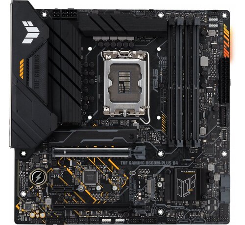 Asus ASUS TUF GAMING B760M-PLUS D4 | Socket LGA 1700 | Intel B760 | 4xDDR4 | Micro-ATX | Moederbord