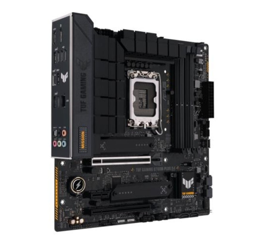 ASUS TUF GAMING B760M-PLUS D4 | Socket LGA 1700 | Intel B760 | 4xDDR4 | Micro-ATX | Moederbord