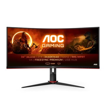 AOC G2 CU34G2X/BK 34" | 3440x1440 VA | 144Hz | Curved Gaming Monitor