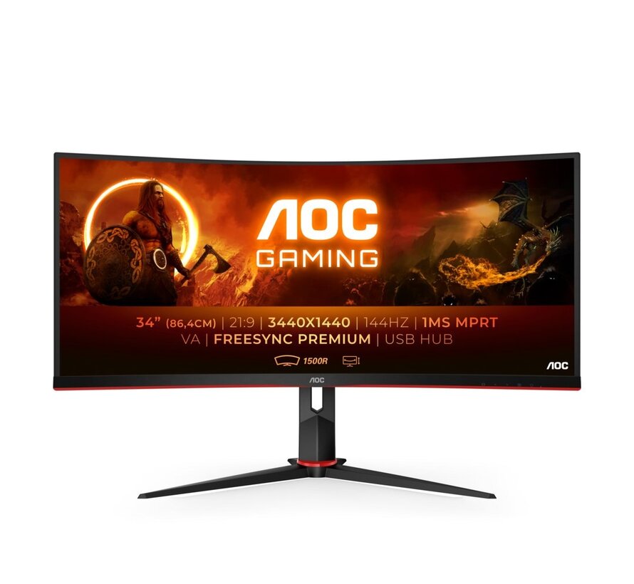 G2 CU34G2X/BK 34" | 3440x1440 VA | 144Hz | Curved Gaming Monitor