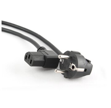 Gembird PC-186-VDE | 1,8 m Stroomkabel | Schuko (CEE 7/7) naar IEC C13 | Zwart | 10A / 250V