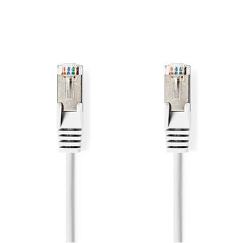 Pcman  Pcman - CAT6a SF/UTP Netwerkkabel - 10 Gbps - 15 meter - Wit