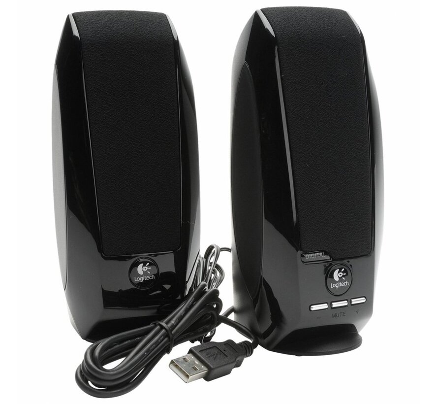 S150 | 2.0 USB Luidsprekerset | 1,2W RMS | Zwart