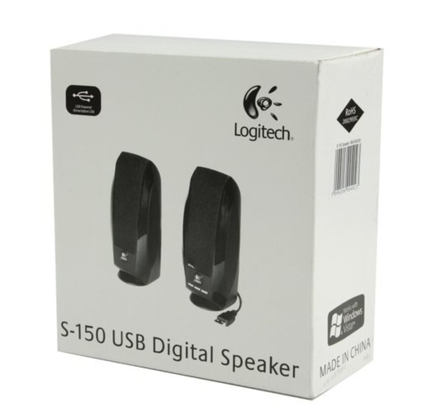 S150 | 2.0 USB Luidsprekerset | 1,2W RMS | Zwart
