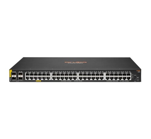 Hewlett Packard Aruba 6000 48G | Managed L3 Switch | 48x Gigabit PoE+ | 4x SFP | 370W PoE-budget | 1U Rackmount