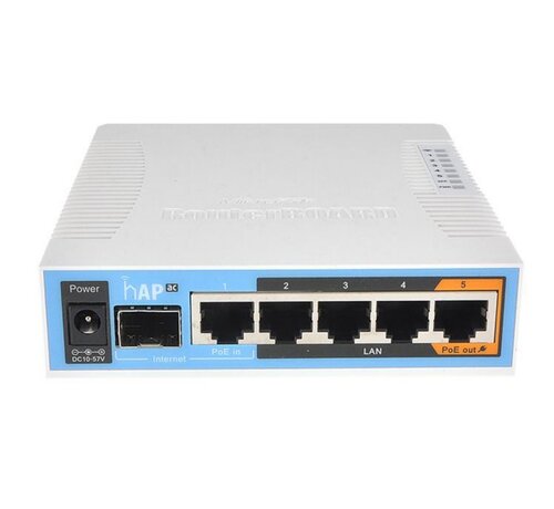 MikroTik hAP ac3 LTE6 Kit | WiFi 5 + 4G | 500 Mbit/s | Voedingsadapter inbegrepen