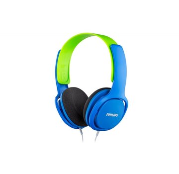 Philips Kinderheadset SHK2000 | Bedrade On-ear Headset 3.5mm Connector | Blauw & Groen