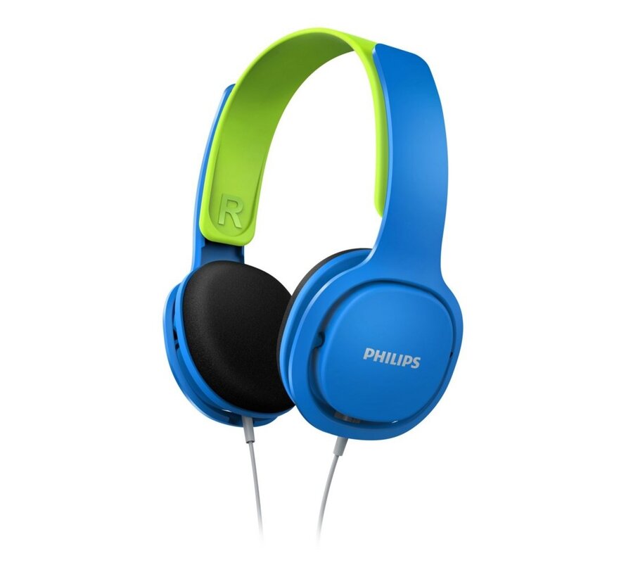 Kinderheadset SHK2000 | Bedrade On-ear Headset 3.5mm Connector | Blauw & Groen