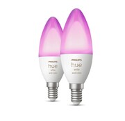 Philips Hue White & Color Ambiance E14 Kaarslamp (2 Stuks) | Losse Lampen | Dimbaar | Compatibel met  Hue Bridge