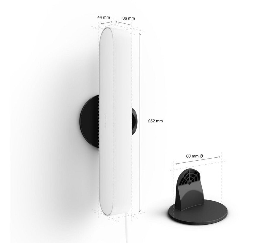 Hue Play Lichtbalk Uitbreiding | Wit | Compact Ontwerp | Compatibel met  Hue Bridge