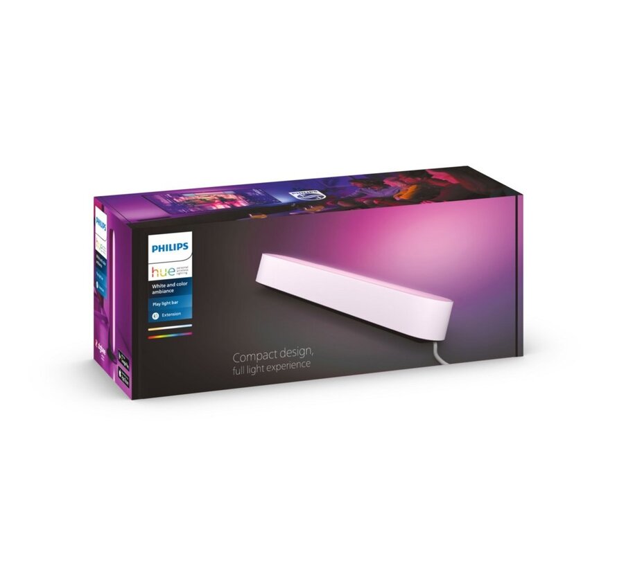 Hue Play Lichtbalk Uitbreiding | Wit | Compact Ontwerp | Compatibel met  Hue Bridge