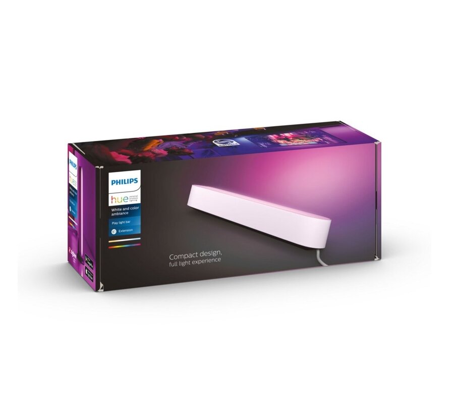 Hue Play Lichtbalk Uitbreiding | Wit | Compact Ontwerp | Compatibel met  Hue Bridge
