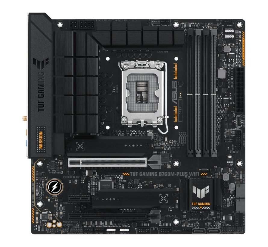 ASUS TUF Gaming B760M-Plus WIFI | Socket LGA 1700 | Intel B760 | 4xDDR5 | Micro-ATX | Moederbord