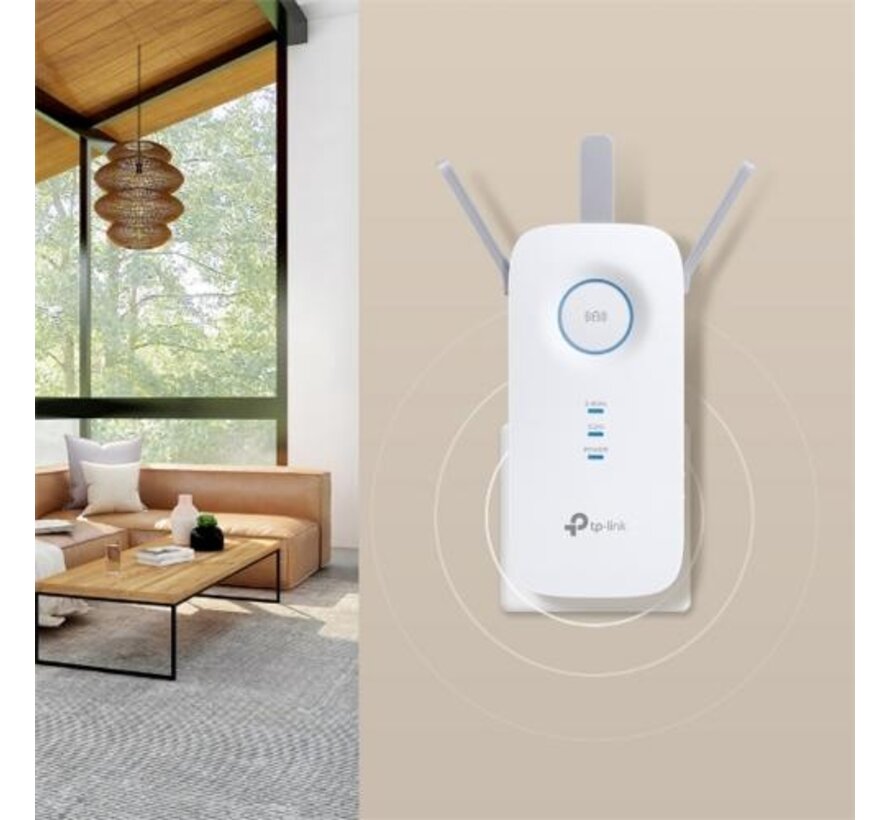 RE550 | Wi-Fi 5 Range Extender | Dual-band | 1900 Mbps | Gigabit Ethernet | Wit