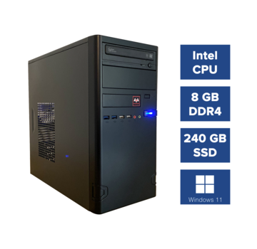 Pcman  Pcman Desktop PC Home/Office - Intel G5905 - 8 GB geheugen - 240 GB SSD - Windows 11
