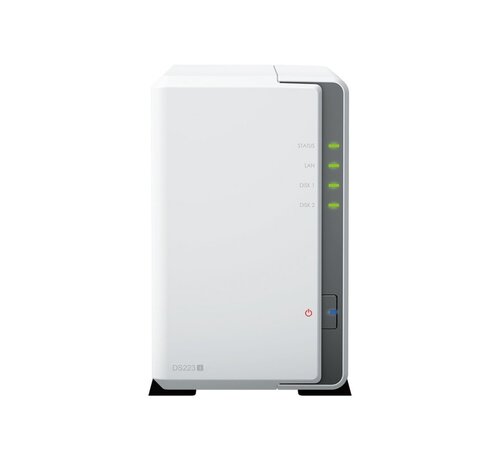 Synology DiskStation DS223j NAS | 2 Drive Bays | 1x Gigabit Ethernet | Wit