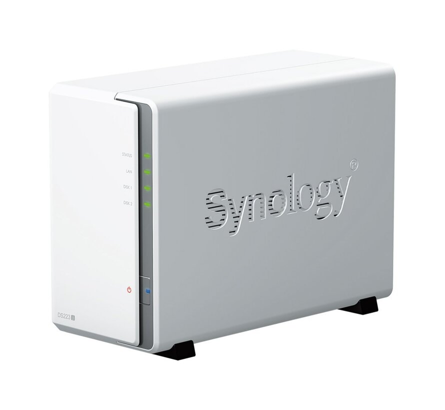 DiskStation DS223j NAS | 2 Drive Bays | 1x Gigabit Ethernet | Wit