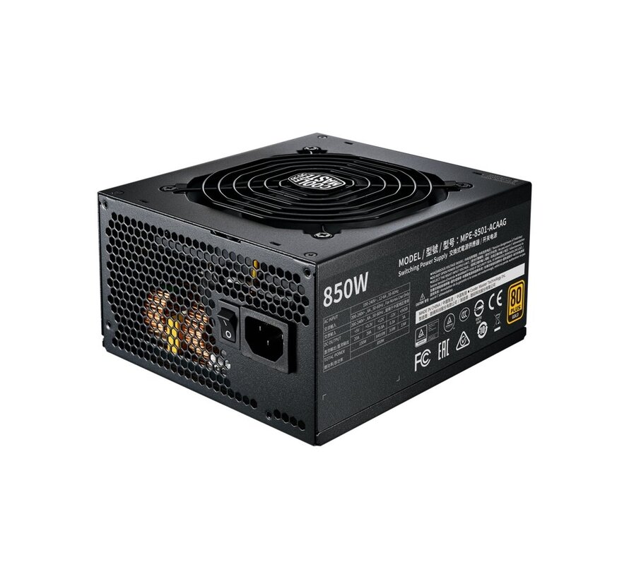 Cooler Master MWE Gold 850 | 850 Watt Gold ATX PSU | Modulair | Power Supply | Voeding