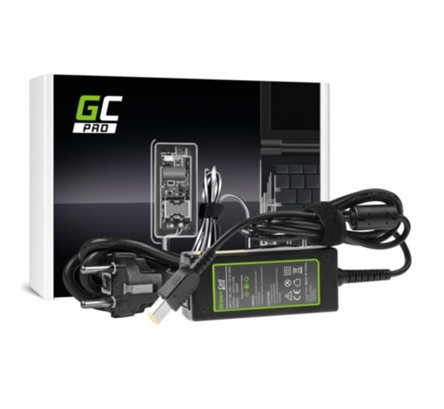 Green Cell PRO AC AD64P | Laptopadapter | 20V 2.25A 45W | Voor Lenovo G40-30/G50-serie | Zwart