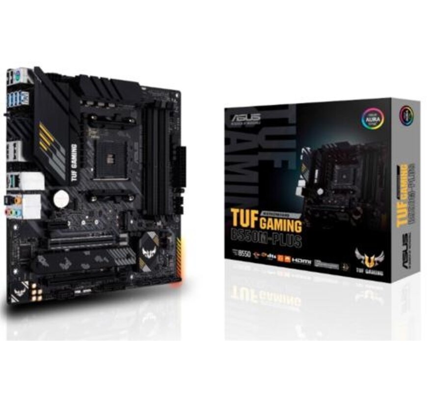 ASUS TUF GAMING B550M PLUS | Socket AM4 | AMD B550 | 4xDDR5 | Micro-ATX | Moederbord