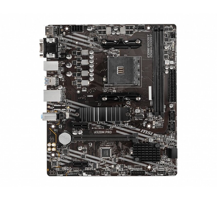 A520M PRO moederbord AMD A520 Socket AM4 micro ATX