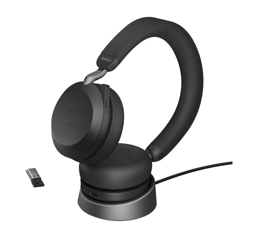 Evolve2 75 | Draadloze On-Ear Headset met USB | Zwart