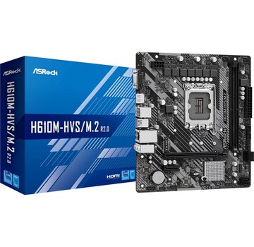 Asrock H610M-HVS/M.2 R2.0 | Socket LGA 1700 | Intel H610 | 4xDDR4 | Micro-ATX | Moederbord