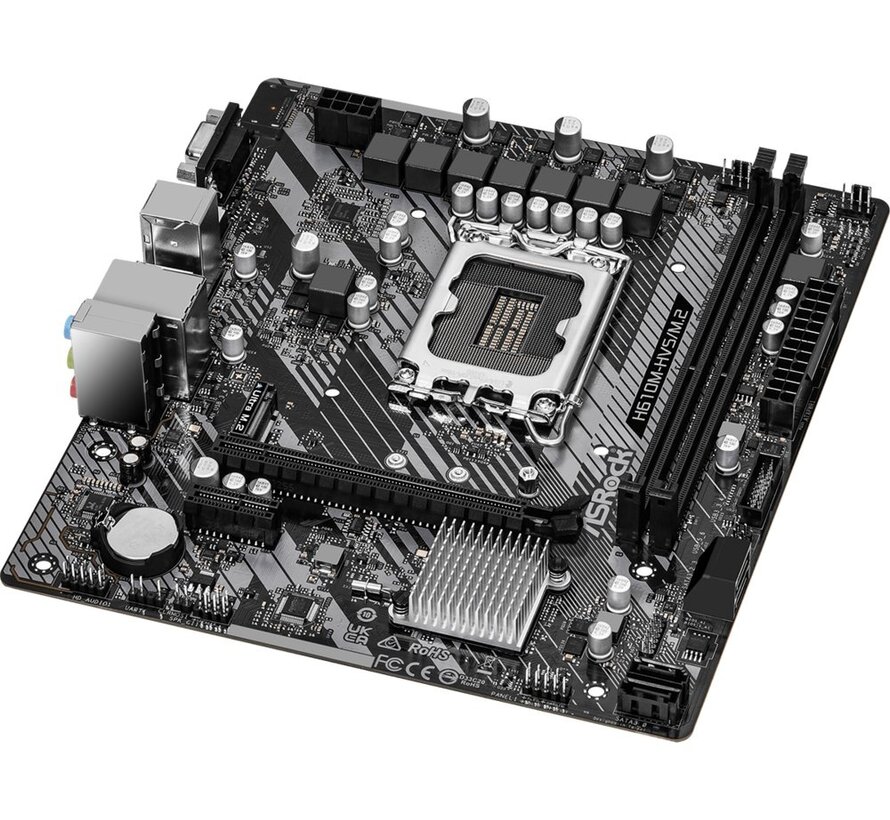 H610M-HVS/M.2 R2.0 | Socket LGA 1700 | Intel H610 | 4xDDR4 | Micro-ATX | Moederbord